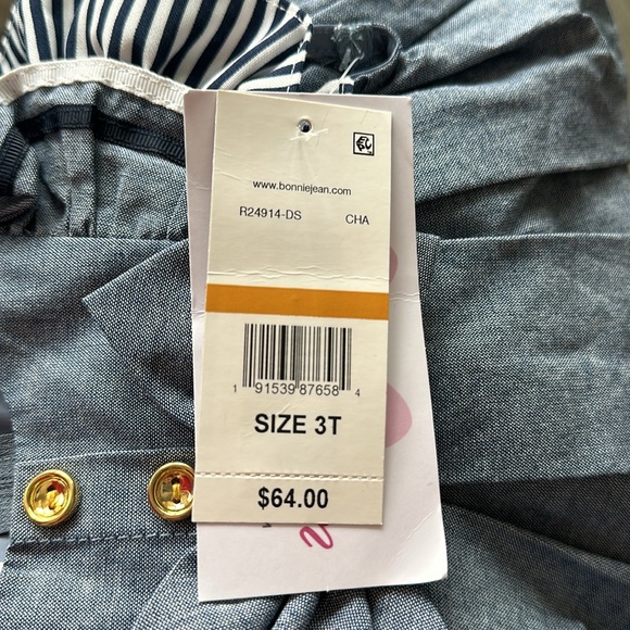NWT Bonnie Jean 3T blue dress - Picture 4 of 4